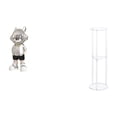 thumbnail image 1 of Figura de escritorio,Estante con estatua de astronauta para decoración de oficina y hogar,Mesa auxiliar redonda,Mesa auxiliar redonda de acrílico transparente de 3 niveles para sala de, 1 of 8