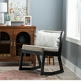 thumbnail image 2 of Linon Sutton Modern 2-Position Sled Base Lounge Chair, Beechwood with Natural Tweed, 2 of 8