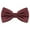 Dark Red, variant on INSPIRE CHIC Men's Grids Patterned Solid Color Adjustable Pre-tied Bow Tie White