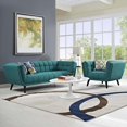 thumbnail image 5 of Modern Contemporary Urban Design Living Room Lounge Club Lobby Armchair and Sofa Set, Fabric, Aqua Blue, 5 of 5