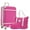 Pink, variant on ACE-Travel,24" Vintage Luggage Sets(ABS) and an Expandable Travel Bag & a Toiletry Bag(3PCS) with TSA Lock,Double Spinner Wheels,Telescopic Handle,Durable,Lightweight,Hardshell Suitcases(Green)
