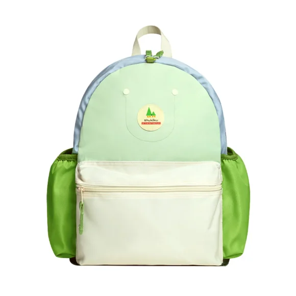 Shukiku Backpack for Preschoolers/Kids/Toddlers - Lightweight, Adjustable Strap, Zipper Closure, Perfect for School and Outdoor Activities - Green Bean Mint S+
