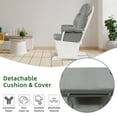 thumbnail image 3 of YYAo Recliners Home Theater Seating, Reclining Sofa Chair,Wood Baby Glider and Ottoman Cushion Set with Padded Armrests for Nursing-Light Gray, 3 of 10