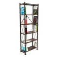 thumbnail image 5 of Origami 6 Tier Classic Stamped Steel Bookcase Organizer Storage Rack, Bronze, 5 of 10