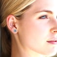 thumbnail image 5 of 1Ct Brilliant Round Cut Studs Synthetic Moissanite 14K White Solid Solid Gold Everyday Dainty Earrings Screw Back, 5 of 7