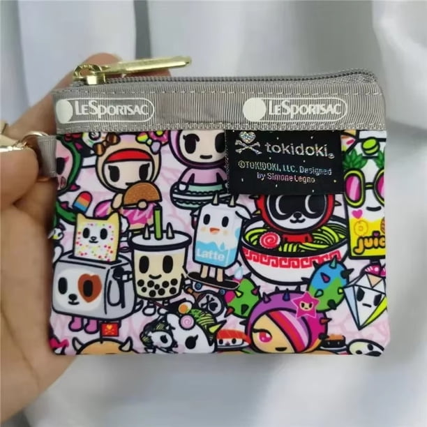 Bolsa Mymelody de 11x10cm con dibujos animados Kuromi Hello Kitty Girl, bolsa colgante impermeable, accesorio para llaves y monedas, bolsa para tarjetas