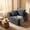 Gray+Corduroy+1 Seat, variant on Black Corduroy Modular Compression Sofa for Small Spaces, Legless Floor-Hugging Armless Accent Chair for Bedroom and Living Room, 37.5L x 37.5W x 33H inches