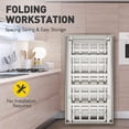 thumbnail image 7 of EastVita 48 x 30 Inch Stainless Steel Work Table for Prep and Work Folding Heavy Duty Commercial Food Prep Worktable with Adjustable Undershelf for Commercial Kitchen Restaurant Hotel and Garage, 7 of 7