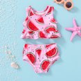 thumbnail image 2 of Happy Town Toddler Baby Girls Clothes Summer Sleeveless Two-Piece Swimsuit Sets Kids Bathing Beach Suit, 2 of 7