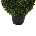 thumbnail image 4 of Vickerman 24" Artificial Boxwood Teardrop Shaped Bush, Black Plastic Pot., 4 of 5