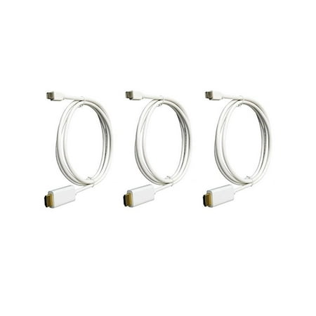 8 Port Cat5 Video Display - eDragon 10'Gold Plated Premium Mini Display port to HDMI Male to Male White 5 Pieces Video Cable (ED703097)