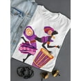 thumbnail image 3 of Cheerful Black Woman Dancing T-Shirt Women -Image by Shutterstock, Female XX-Large, 3 of 4