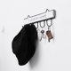 thumbnail image 3 of 1 gancho de pared vintage de madera y hierro con letras "I LOVE MY HOME", colgador de tela para sombreros y llaves (blanco), 3 of 5
