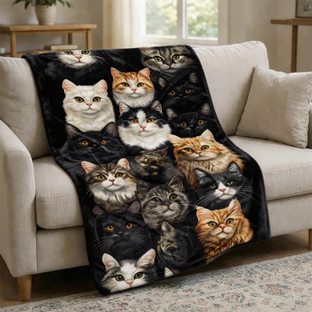 Camping Blanket Gifts,Soft Camping Throw,Cute Plush Flannel Camping Quilts Decorations for Bedroom Sofa Bed Outdoor Travel 39.3x27.6in