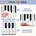 thumbnail image 4 of Etiquetas de teclas de piano Uxcell para 88/61/54 teclas, pegatinas de teclado con letras, guía de notas de piano, etiquetas removibles y coloridas, 4 of 7