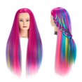 thumbnail image 1 of Cabeza de entrenamiento 26""-28"" Cabeza de maniquí Maniquí de peinado Cosmetología Cabeza de muñeca Fibra sintética Cabello Peluquería Modelo de entrenamiento Abrazadera gratuita (1711W0320), 1 of 5