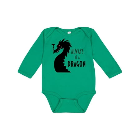 

Inktastic Always Be a Dragon Gift Baby Boy or Baby Girl Long Sleeve Bodysuit