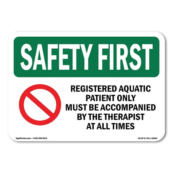OSHA SAFETY FIRST Sign - Registered Aquatic With Symbol | Decal | Protect Your Business, Construction Site, Warehouse & Shop Area | Made in the USA
