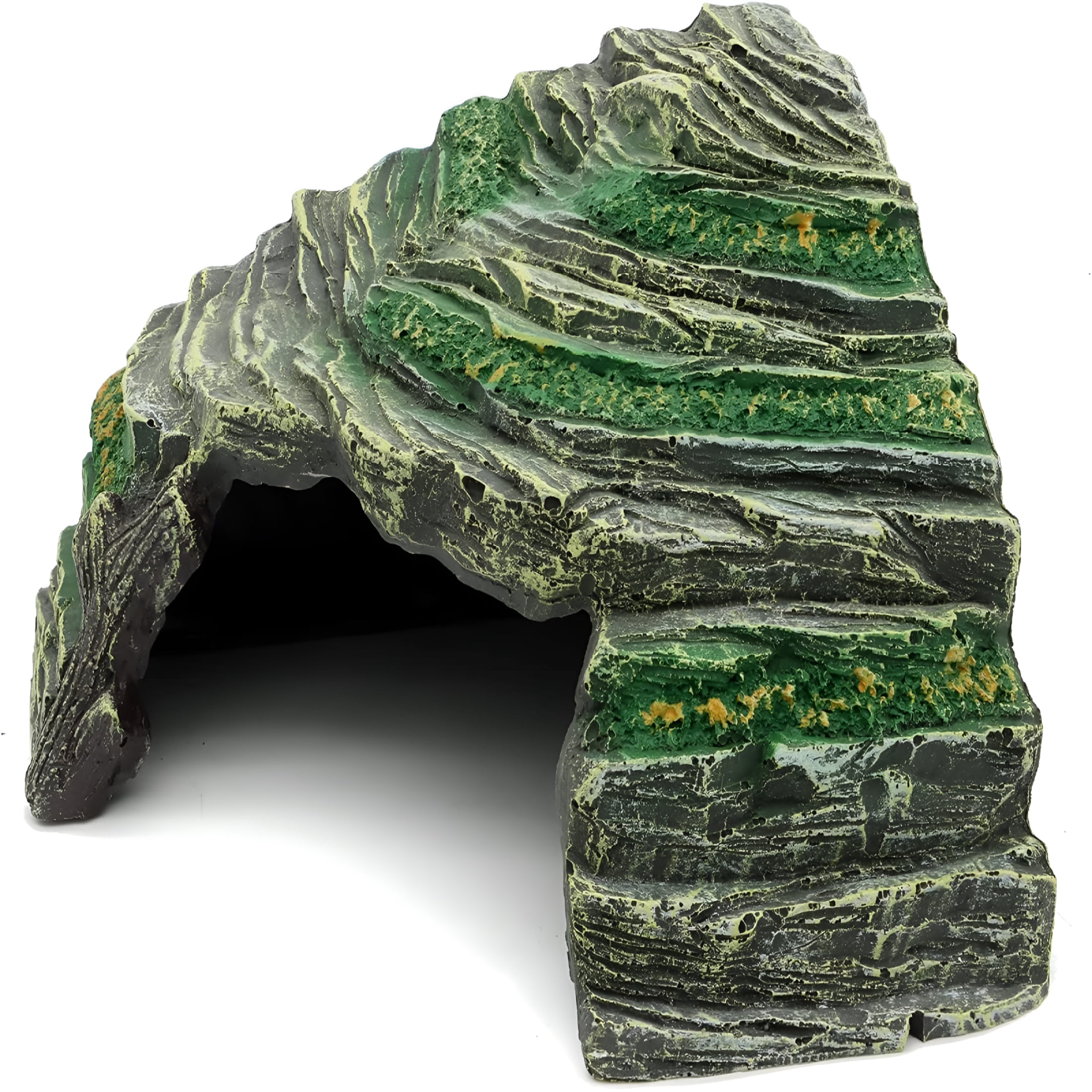 ACDANC Large Resin Reptile Tank Accessories Hideouts Cave Habitat Decor for Leopard Gecko Lizards Turtle