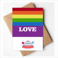 thumbnail image 1 of Amor LGBT Arcoiris homo Tarjetas de cumpleaños en sobres en blanco, 1 of 4