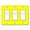 Rocker - Triple (3-Gang), variant on WIRESTER Triple 1-Gang Decorator Light Switch and 2-Gang Toggle Wall Plate/Switch Plate Cover, Solid Bright Yellow