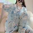 thumbnail image 5 of Kawaii Women Pajamas Suit Chiikawa Cartoon Usagi Cotton Autumn Casual Homewear Anime Cute Long-Sleeved Pants Nightclothes, 5 of 10