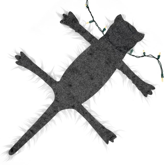 Alfombra para gatos con iluminación LED, diseño de árbol, diseño de Buddees, decoración navideña