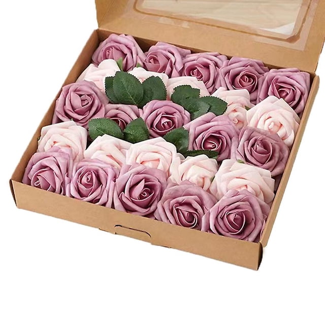 black Flores artificiales, rosas falsas para ramos de boda Diy, centros de mesa de despedida de soltera, decoraciones para el hogar y fiestas