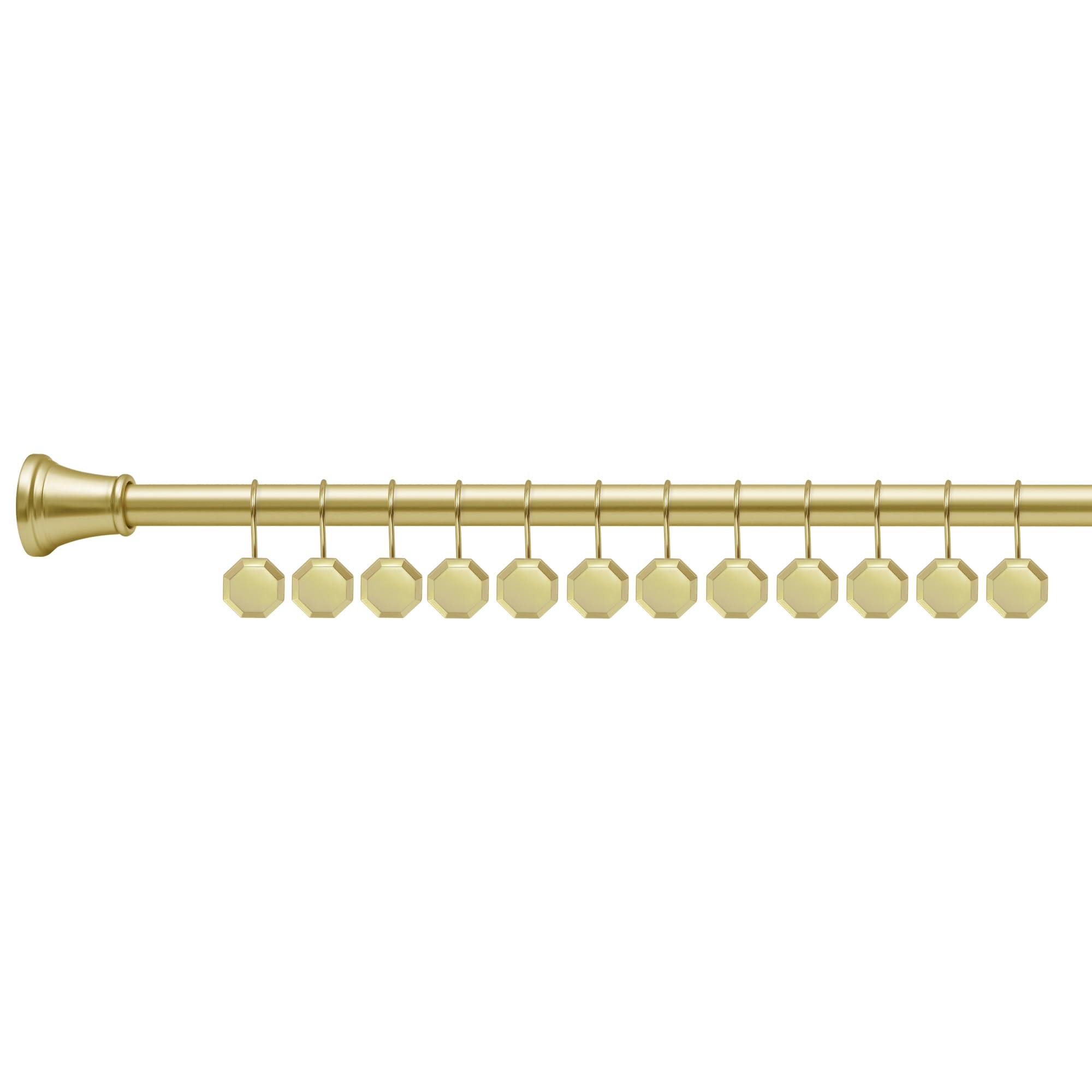 Utopia Alley HK27GD Rust Proof Zinc Shower Curtain Hooks Rings, Gold - Set of 12