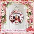thumbnail image 5 of ChicYu Valentine's Day Wooden Round Door Plate, Handmade Wood Craft Exquisite Engraving Sturdy Durable for Home Door Decor and Romantic Festive Ambiance, 5 of 6