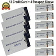 thumbnail image 2 of iSKYS 16 Pack RFID Blocking Sleeves Credit Card Protector & Passport Identity Theft (12 Credit Card + 4 Passport) White, 2 of 6