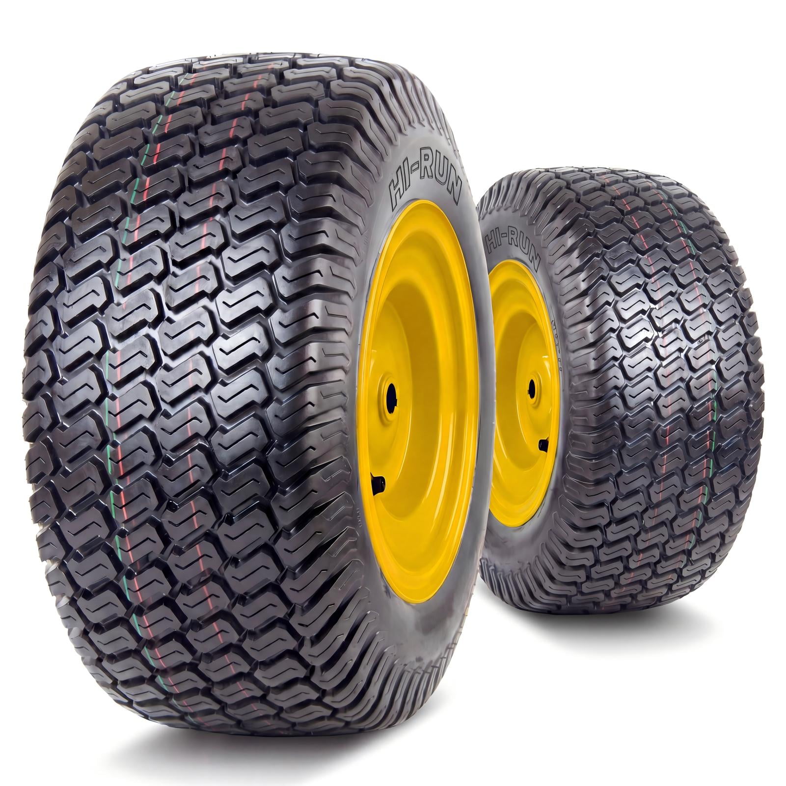 Hi-Run 2 Set SU05 20X10.00-8 2PR Light Duty Lawn and Garden Tires & Wheel Assembly 3/16" Keyway, 3.5" Offset Hub, 3/4" Borehole