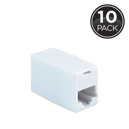 Power Gear In Line Coupler  RJ45  White  10pk  52229