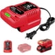 thumbnail image 1 of Para Bauer 20V Battery Charger, 1701C-B Fast Charger Replacement for Bauer 20V Hyper.max 63629 1701C-B 1702C-B 1701C 1702C Batteries, LED Indicator, 2.0A Output, 1 of 10