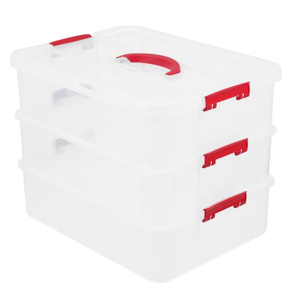 Storage 3 Drawer Organizer Plastic Small Drawers Box Containers Bins