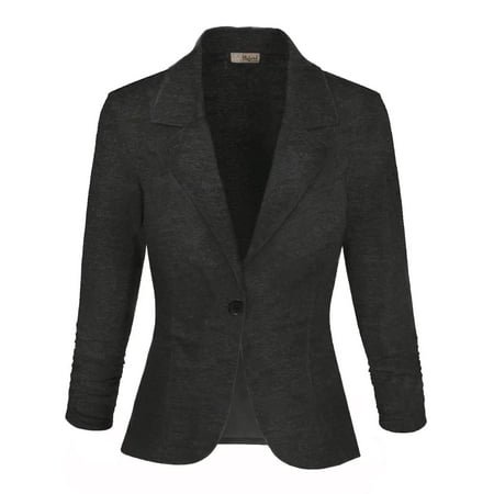 Blazer de Travail Décontracté pour Femmes JK1131 Charbon Grand