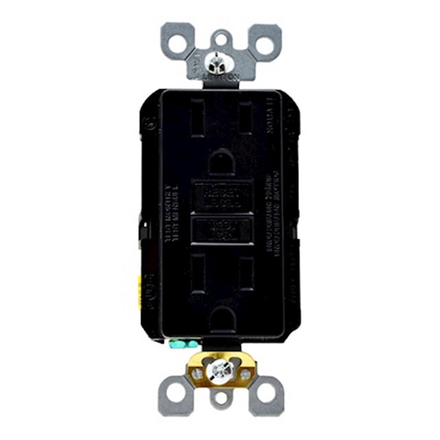 contacto dúplex icft negro leviton