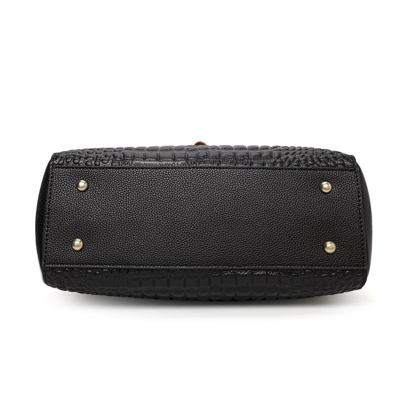 Genuine leather crocodile snake-print women's handbag 2025 detachable shoulder strap large capacity single shoulder strap