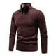 thumbnail image 2 of pstuiky manga larga para hombre, Suéter informal de manga larga con cuello alto y cremallera gruesa y sólida para hombre tops de invierno para hombre xxxl, 2 of 5