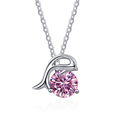 thumbnail image 3 of Dolphin Pendant Necklaces for Women, 1CT Yellow/Blue/Pink Moissanite Diamond Necklace, D Color VVS1 Moissanite Necklaces,925 Sterling Silver Dolphin Necklace with Certificate, 3 of 9