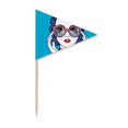 thumbnail image 1 of Chinese Culture Blue Woman Glasses Toothpick Triangle Cupcake Toppers Flag, 1 of 3