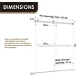 thumbnail image 3 of Altair 64" W x 76" H Framless Bypass Shower Door - Brushed Nickel, 5/16" Clear Tempered Glass, 3 of 14