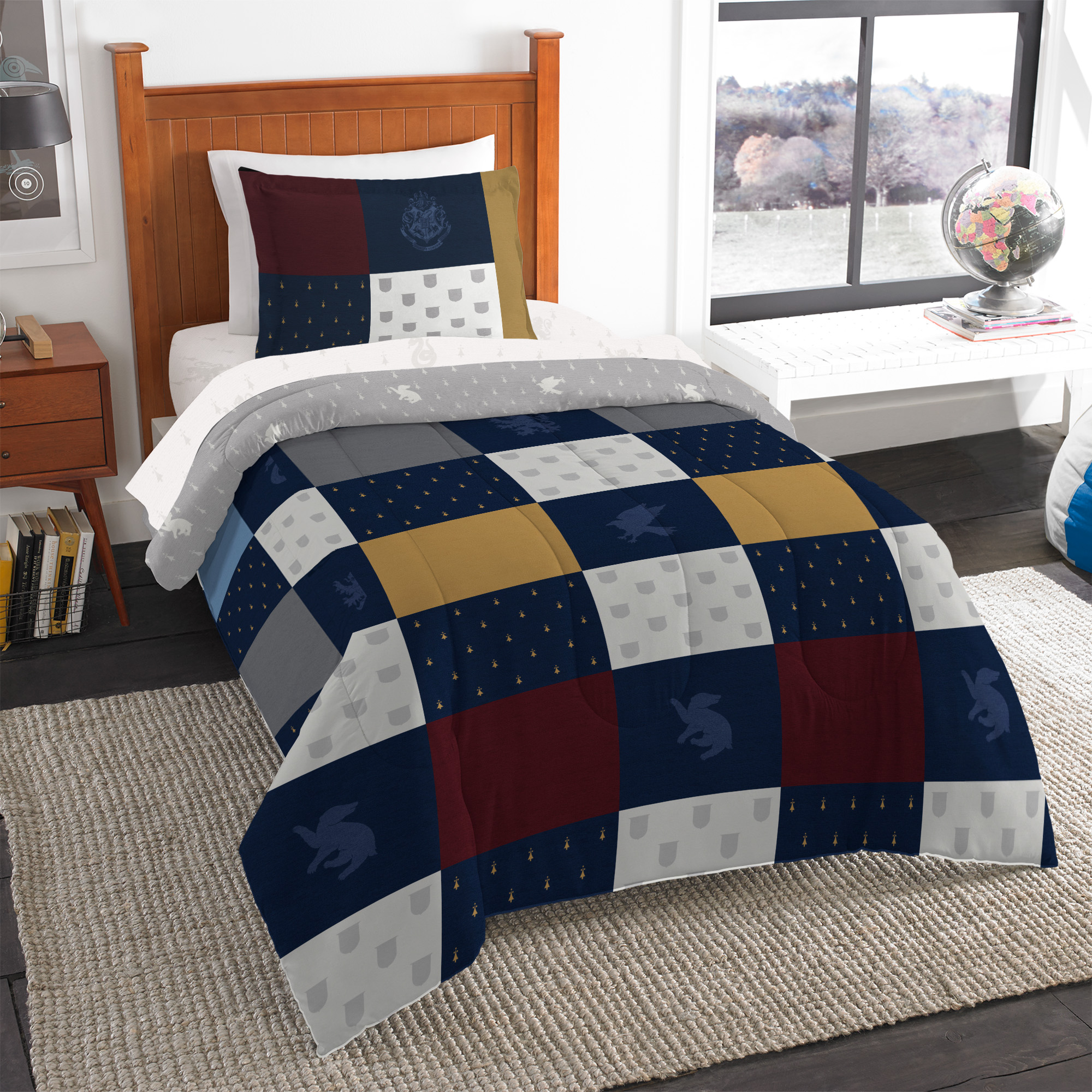 Harry Potter House Patchwork Twin Bed in a Bag Set for Kids