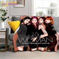 thumbnail image 1 of Manta de felpa suave para decoración de sofá y silla, cobija con diseño de grupo Idol coreano, Blackpinks para chica, 1 of 4