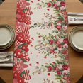 thumbnail image 5 of Table Runners 70 Inches Long Dress Scarves, Valentine's Day Farmhouse Coffee/Dining/Kitchen Table Decor, Holiday Table Runner, Spring Red Love Roses Floral Botanical Beige 13x70 Inch, 5 of 9