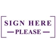 thumbnail image 1 of Printtoo Sign Here Please Self Inking Rubber Stamp Pre-Inked Office Stamp- Home Office Business Stationery, 47 x 20 mm Purple, 1 of 7