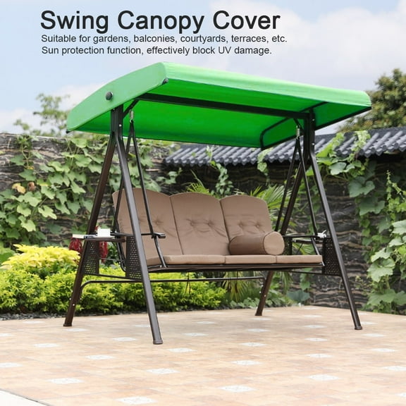 Swing Canopy Replacement Waterproof Top Cover 75.20x47.24in For Outdoor Garden Patio Porch Yard 3 Seater Swing, Canopy ONLY