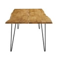 thumbnail image 3 of 96 Inch Dining Table, Black Natural, Wood, Rectangular, Mid Century Kitchen Cafe Bistro Hospitality Restaurant, Modern Contemporary HB35901, 3 of 13