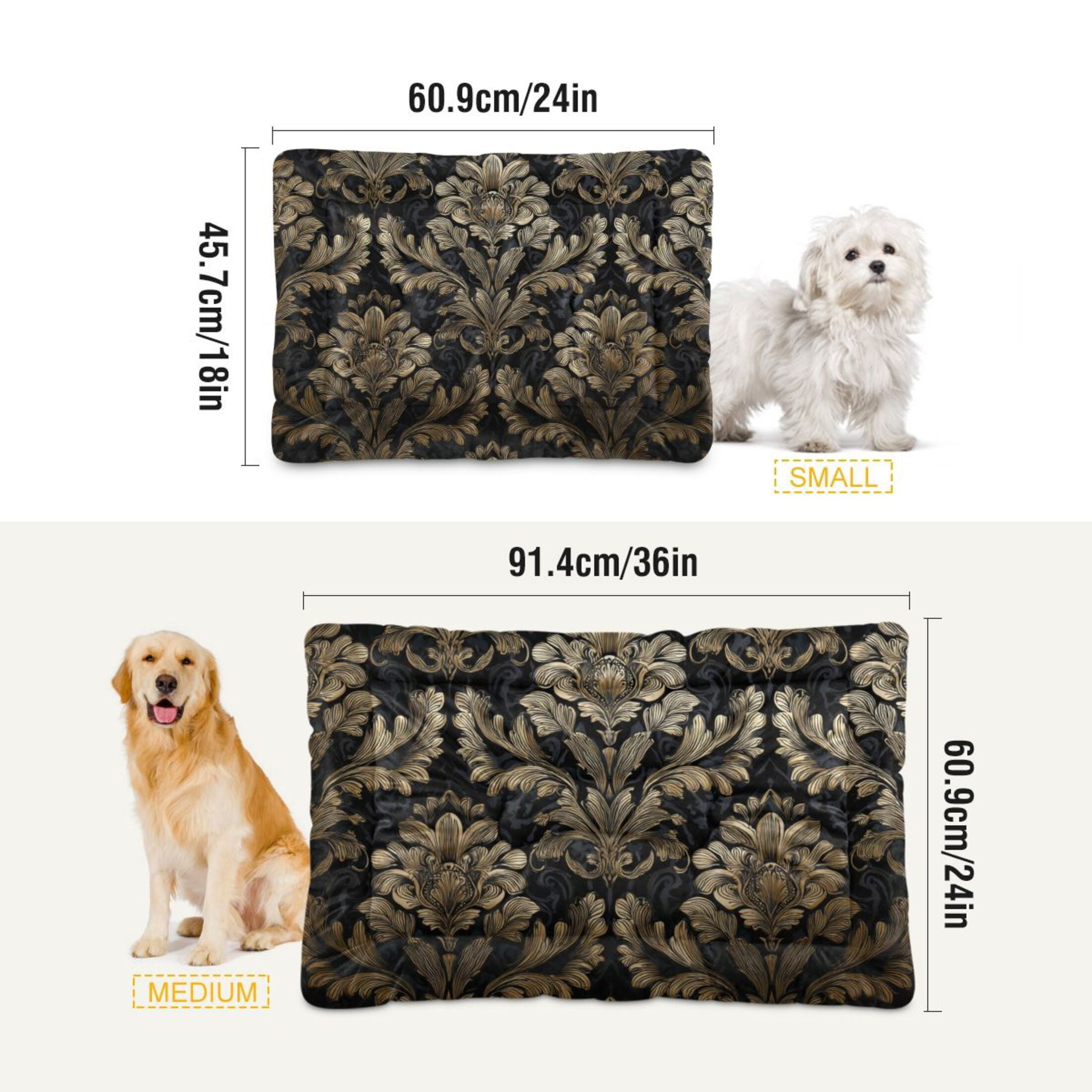 Cozy Mat Pet Bed Indoor Outdoor Warm Soft For Cat Dog Puppy(S/M) Gold Foil