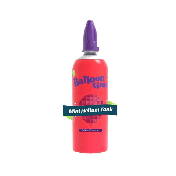 Balloon Time Mini Helium Tank, Portable Helium Tank, Fills 20 9" Balloons